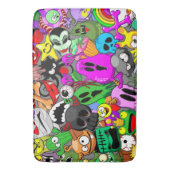 Monster-Süße Figuren Halloween-Muster Badematte (Vorderseite Vertikal)