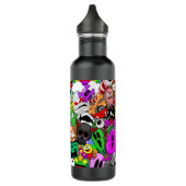 Monster-Süße Figuren Halloween-Muster Edelstahlflasche (Links)