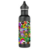 Monster-Süße Figuren Halloween-Muster Edelstahlflasche (Rechts)