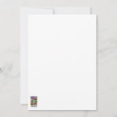 Monster-Süße Figuren Halloween-Muster Einladung (Rückseite)