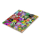 Monster-Süße Figuren Halloween-Muster Fliese (Seite)