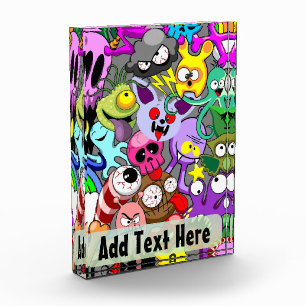 Monster-Süße Figuren Halloween-Muster Fotoblock