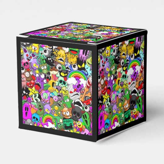 Monster-Süße Figuren Halloween-Muster Geschenkschachtel (Vorderseite)