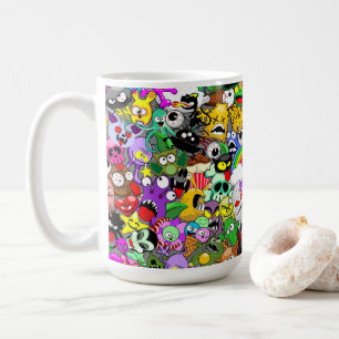 Monster-Süße Figuren Halloween-Muster Kaffeetasse