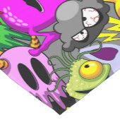 Monster-Süße Figuren Halloween-Muster Kurzer Tischläufer (Ecke)