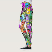 Monster-Süße Figuren Halloween-Muster Leggings (Links)
