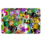 Monster-Süße Figuren Halloween-Muster Magnet (Horizontal)