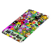 Monster-Süße Figuren Halloween-Muster Magnet (Linke Seite)