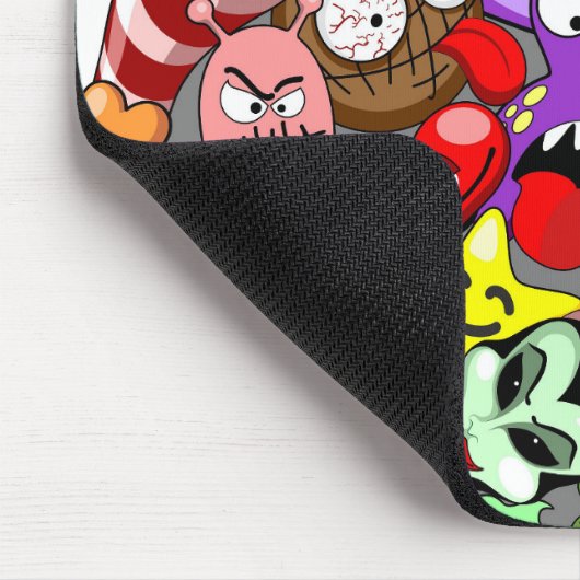 Monster-Süße Figuren Halloween-Muster Mousepad (Ecke)