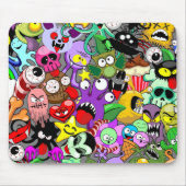 Monster-Süße Figuren Halloween-Muster Mousepad (Vorne)
