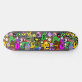 Monster-Süße Figuren Halloween-Muster Skateboard (Horizontal)