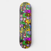 Monster-Süße Figuren Halloween-Muster Skateboard (Vorderseite)