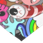 Monster-Süße Figuren Halloween-Muster Tischdecke (Schrägansicht)