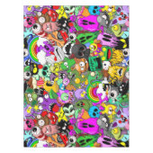 Monster-Süße Figuren Halloween-Muster Tischdecke (Vorderseite)