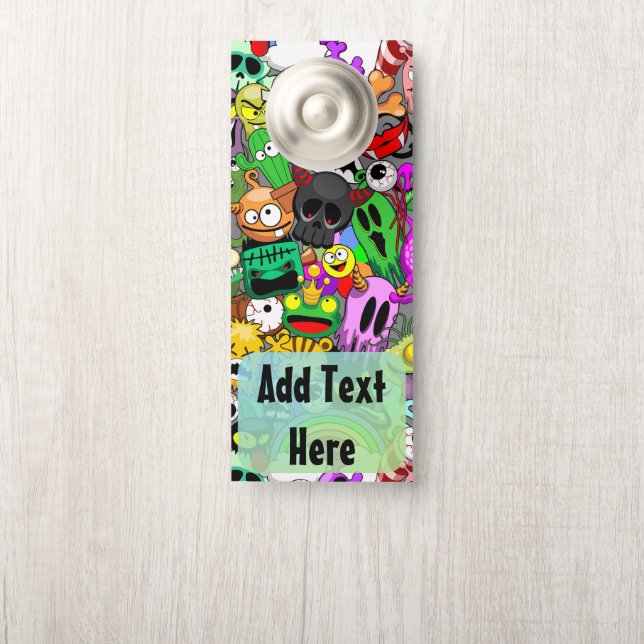 Monster-Süße Figuren Halloween-Muster Türanhänger (Auf Knauf)