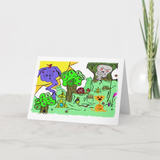 MONSTER-TAL-GRUSS-KARTE KARTE (Vorderseite)