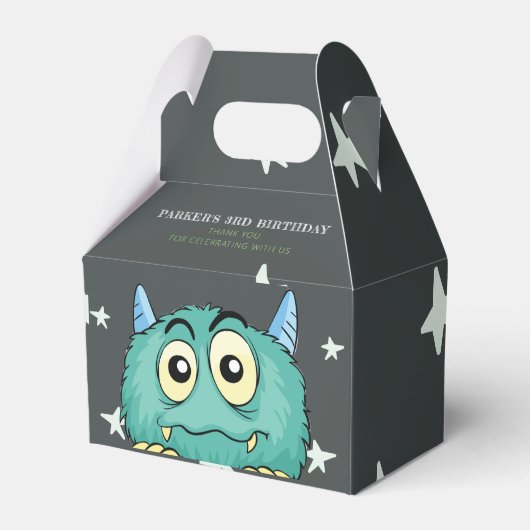 Monster Thema Geburtstag Geschenkschachtel (Vorderseite)