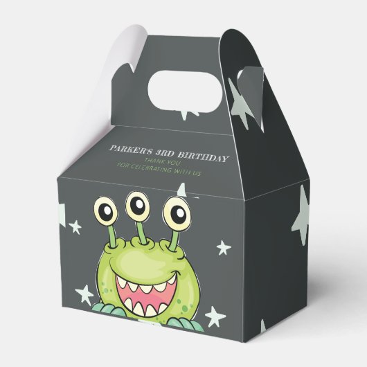 Monster Thema Geburtstag Geschenkschachtel (Vorderseite)