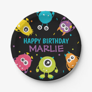 Monster-Thema Geburtstag-Party-Papier Plakette Pappteller