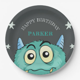 Monster Thema Geburtstagsparty Personalisiert Pappteller