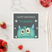 Monster Thema Geburtstagsparty Personalisiert Serviette (Beispiel)