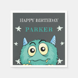 Monster Thema Geburtstagsparty Personalisiert Serviette