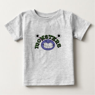 Monster-Thema-lustiger 2 Augen-Mund-Monster-T - Baby T-shirt