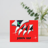 MONSTER THEME CLAWS & EYE PARTY EINLADUNGEN INVVIE (Stehend Vorderseite)