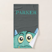 Monster Theme Personalisiert Badhandtuch Set (Handtuch)