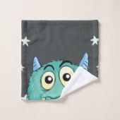 Monster Theme Personalisiert Badhandtuch Set (Waschlappen)