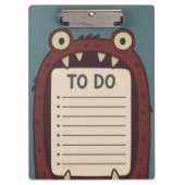 Monster To Do Klemmbrett (Vorderseite)