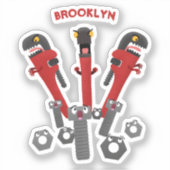 Monster-Tools für Spaß Cartoon Aufkleber (Vorderseite)