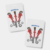 Monster-Tools für Spaß Cartoon Ausweis (Vorder- & Rückseite)