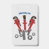 Monster-Tools für Spaß Cartoon Ausweis (Rückseite)