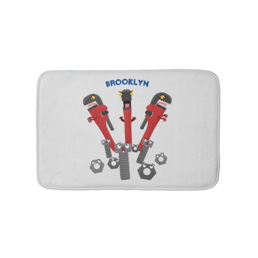 Monster-Tools für Spaß Cartoon Badematte (Vorderseite)