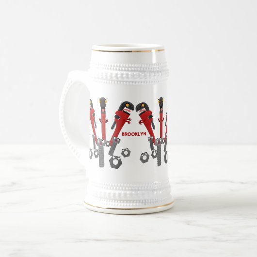 Monster-Tools für Spaß Cartoon Bierglas (Vorderseite Links)