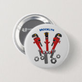Monster-Tools für Spaß Cartoon Button (Vorne & Hinten)