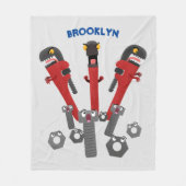 Monster-Tools für Spaß Cartoon Fleecedecke (Vorderseite)