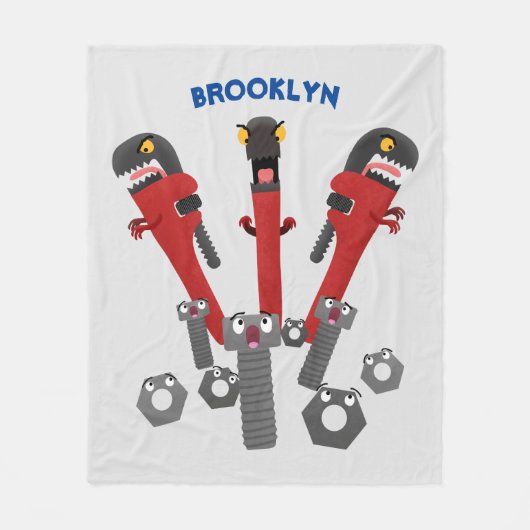 Monster-Tools für Spaß Cartoon Fleecedecke (Vorderseite)