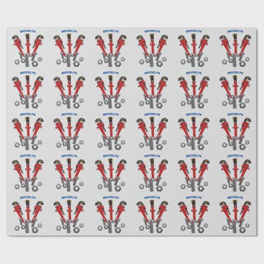 Monster-Tools für Spaß Cartoon Geschenkpapier (Flach)