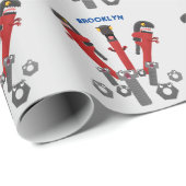 Monster-Tools für Spaß Cartoon Geschenkpapier (Rolleneckpunkt)