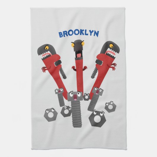 Monster-Tools für Spaß Cartoon Geschirrtuch (Vertikal)