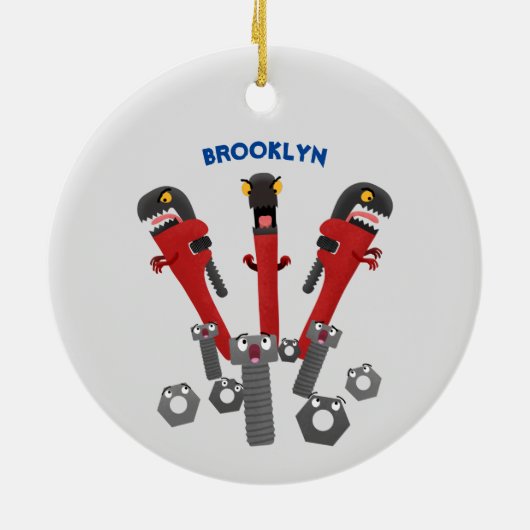 Monster-Tools für Spaß Cartoon Keramik Ornament (Hinten)