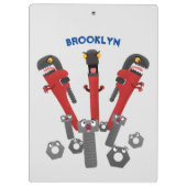 Monster-Tools für Spaß Cartoon Klemmbrett (Rückseite)