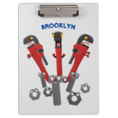 Monster-Tools für Spaß Cartoon Klemmbrett (Vorderseite)