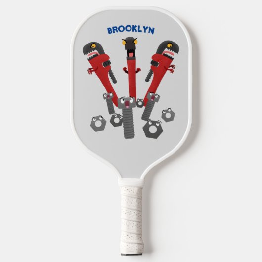 Monster-Tools für Spaß Cartoon Pickleball Schläger (Vorderseite)