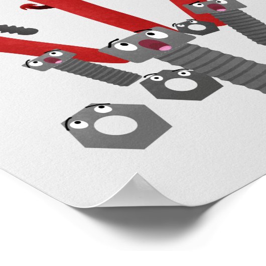 Monster-Tools für Spaß Cartoon Poster (Ecke)