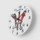 Monster-Tools für Spaß Cartoon Runde Wanduhr (Winkel)