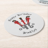 Monster-Tools für Spaß Cartoon Runder Pappuntersetzer (Angewinkelt)