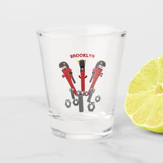 Monster-Tools für Spaß Cartoon Schnapsglas (Vorderseite)